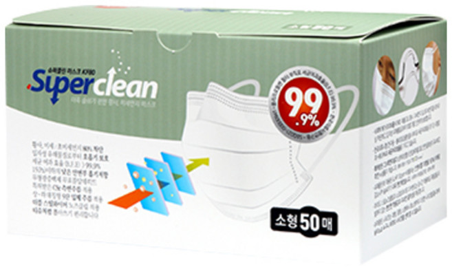 3Q 슈퍼클린 KF80마스크 50매 벌크형, 1개