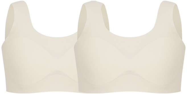 [1+1]알앤엘 주니어 무봉제 심리스 소프트 브라탑 패드 탈부착 여아 브라 2매 1세트