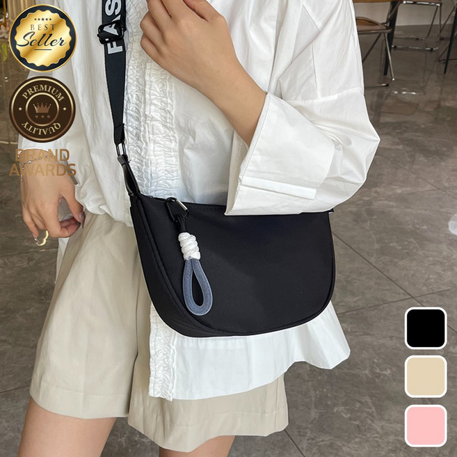 씨엘디아망떼 남녀공용 가벼운 나일론 크로스 호보백