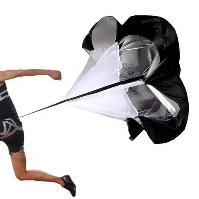 낙하산 달리기 초등체육교구 러닝낙하산 어린이체육, 1개, 블랙