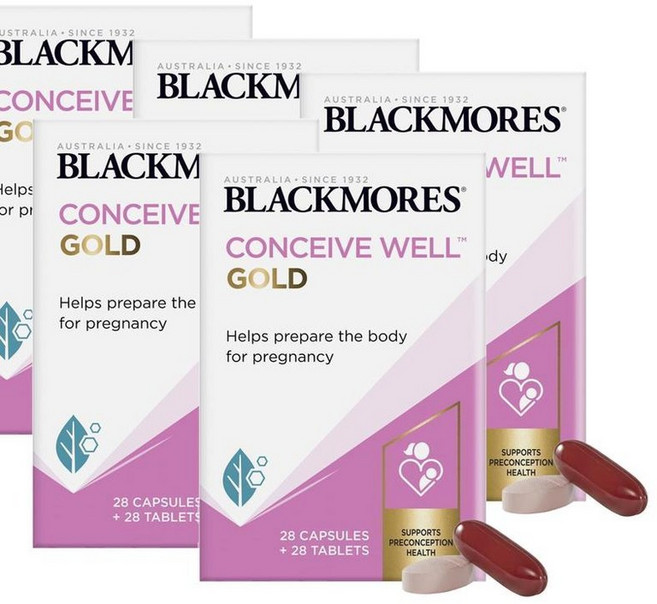 블랙모어스 컨시브 웰 골드 멀티비타민 Blackmores Conceive Well Gold, 28정, 5개