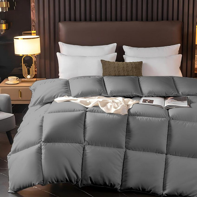 사계절 고급 호텔 거위털이불 폭신한 구스다운 프리미엄 구스이불, 그레이