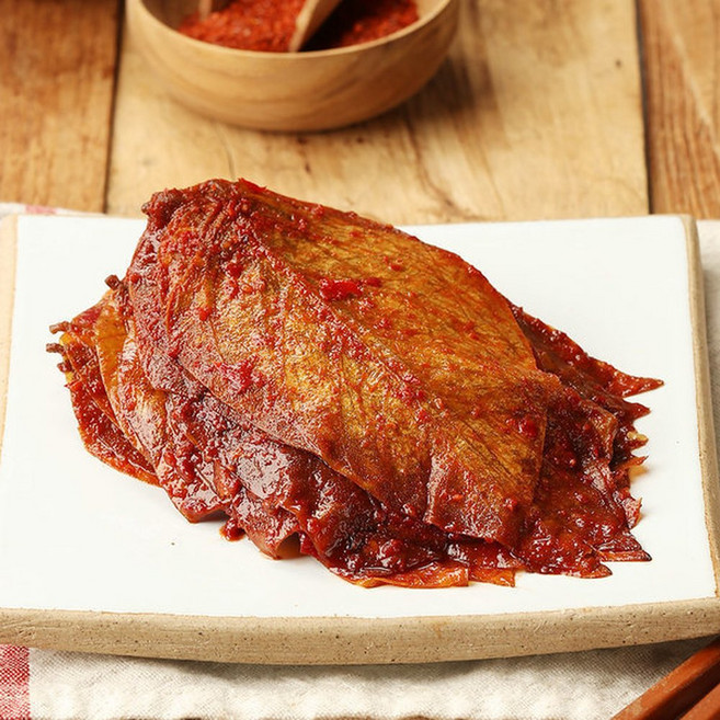 수미푸드몰 단풍 콩잎 장아찌 김치 1kg 반찬 부드러운 노란콩잎, 1개