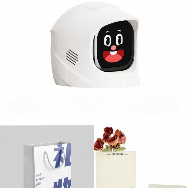 MANGOGO 자동차 장난감 장식품 로봇 장식품, 1개, 화이트