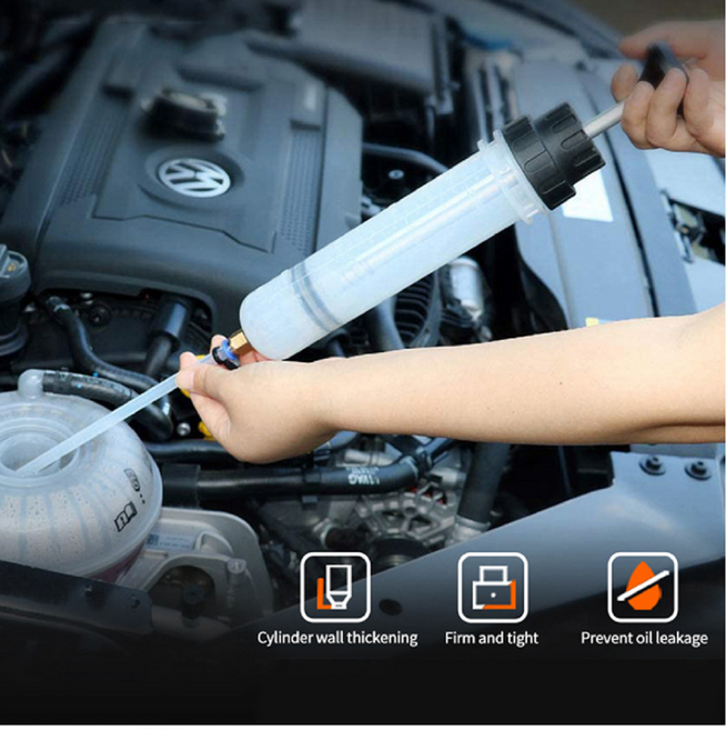 오일주입기 오일교체 주사기흡입형, 1세트, 200cc