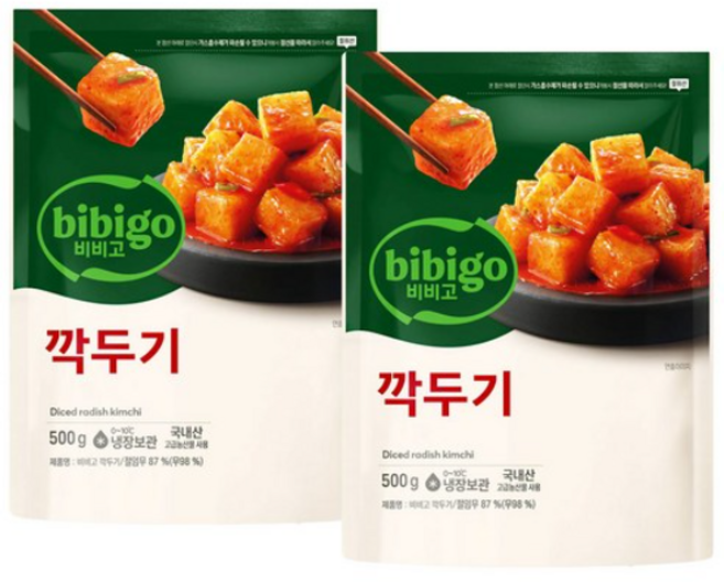 비비고 깍두기, 500g, 2개