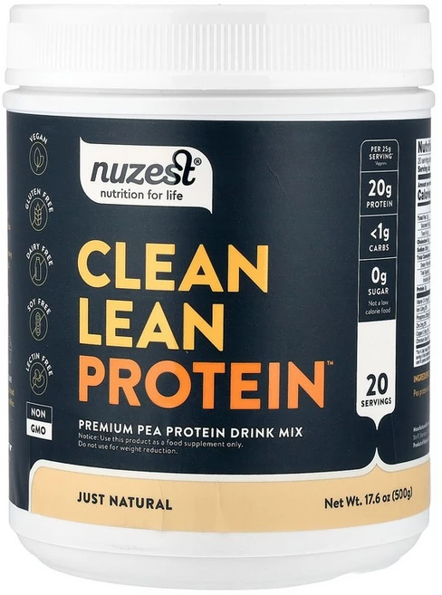 Nuzest Clean Lean Protein™ Just Natural 17.6 oz (500 g), 498 g - 쿠팡