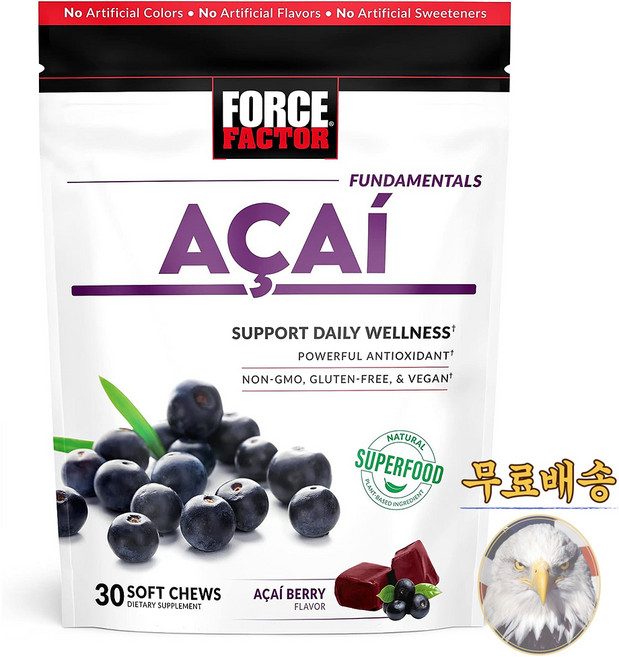 포스팩터 펀더멘탈 아사이베리 소프트츄 30개입 아사이 아카이베리 구미 카라멜 이너뷰티, 1개, 30정