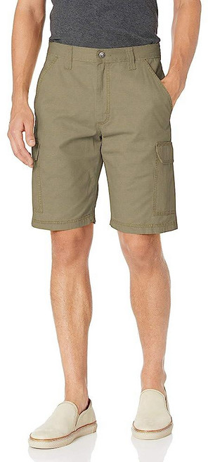 Wrangler Authentics 남성용 클래식 릴렉스 핏 카고 반바지 밀리터리 립스톱 36