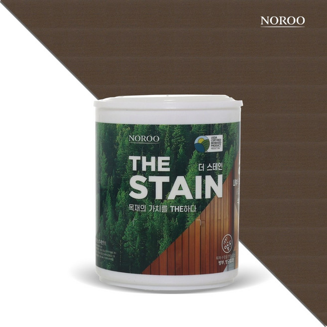 노루페인트 더 스테인 수성스테인 1L, 카카오(조색), 1개