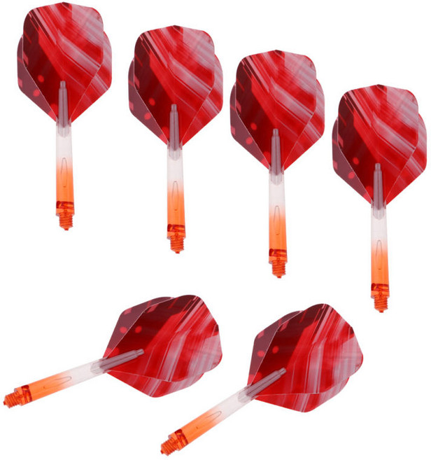 일치하는 다트가 있는 샤프트 플라이트 스템 도구 액세서리 로트 10, 레드, 설명, PETG, 1개