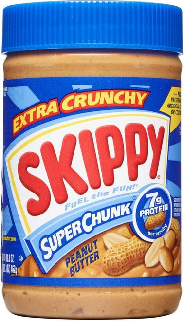 스키피 Skippy 슈퍼청크 엑스트라 크런치 땅콩버터 16.3oz(약 462g) 1개