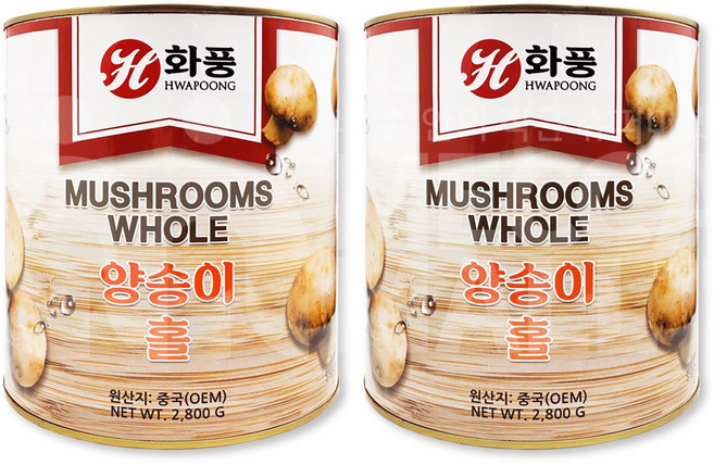 화풍 양송이버섯홀, 2개, 2.8kg