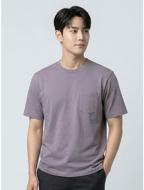 BY파크랜드 바이올렛 라운드 티셔츠-A6TS2310497A