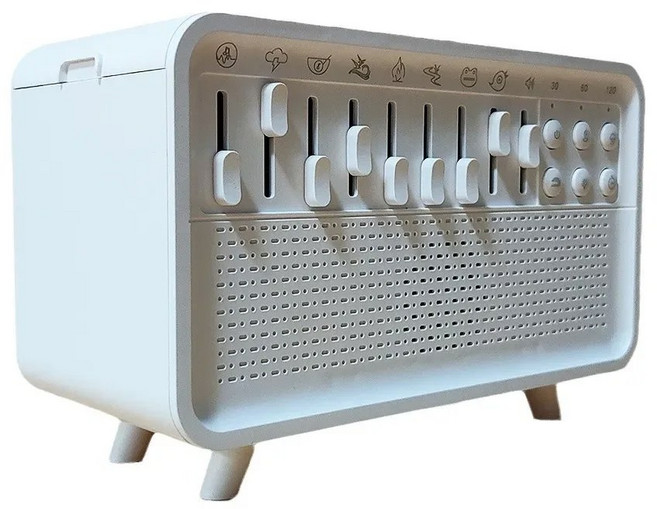 수면도움 아날로그 화이트노이즈 백색소음기 블루투스 스피커 백색 소음 수면 야간 조명 올인원 기계 그룹 자연 소리의 조합, WHITE, 1개