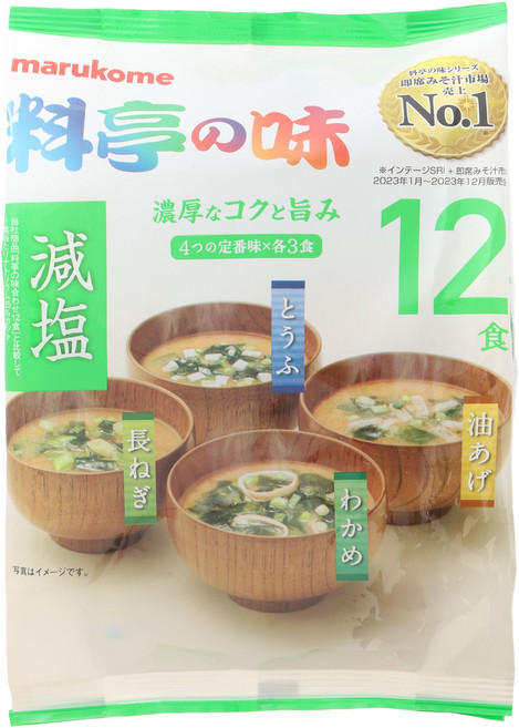 마루코메 요정의 맛 된장국 저염 4종 12개입, 1개
