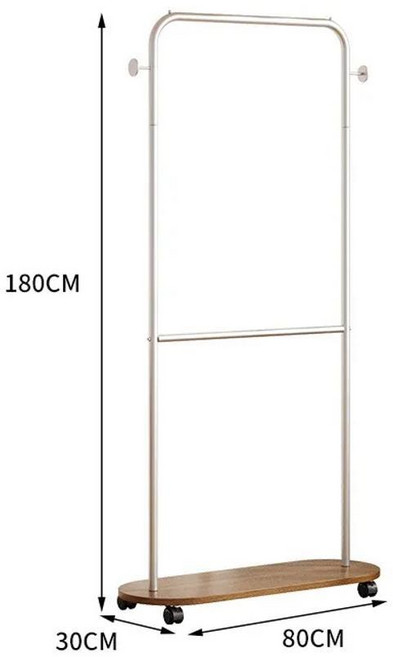 바닥에서 천장까지 이어지는 침실 옷걸이 이동식 침대 옆 옷 정리대 수직형 보조 가방 걸이, 1개, 색상: 4. Type C 80CM2