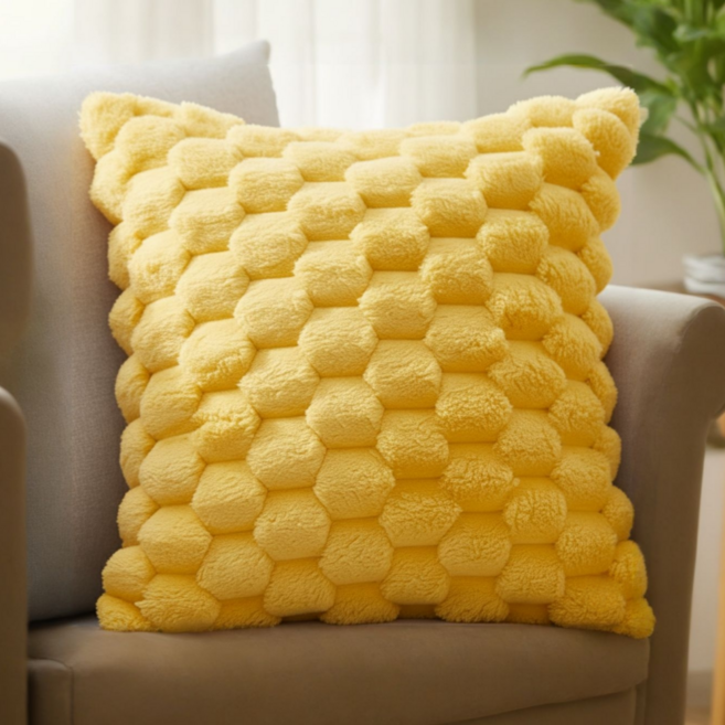 서플라이랩 북유럽 인테리어 크리스탈퍼 쇼파쿠션 솜포함, 옵션1. 머스터드옐로