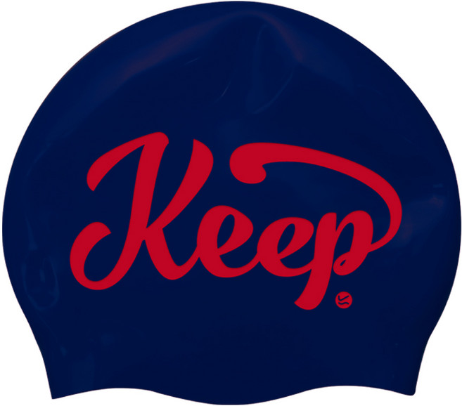 킵수모 실리콘수영모자 노링클캡, 버닝네이비, 1개