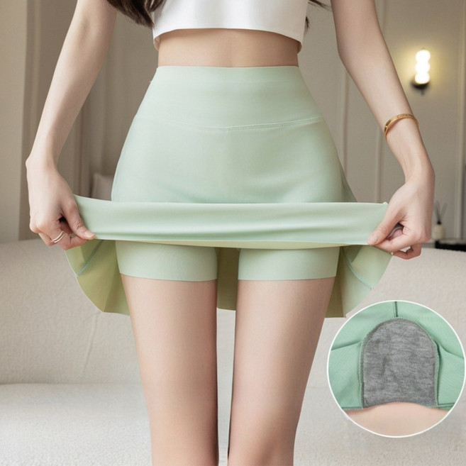 베르슈어 하이웨스트 요가 스포츠 속바지 스커트