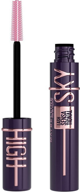 Maybelline Lash Sensational Sky 하이 워셔블 마스카라 메이크업 볼류마이징 길어짐 디파이닝 컬링 곱셈 조립 가능한 포뮬러 베리 블랙 1개입, 플럼 트와이라이트
