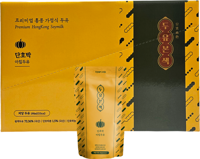 두유본색 식사대용 국산콩 무가당 단호박 두유, 10개, 190ml