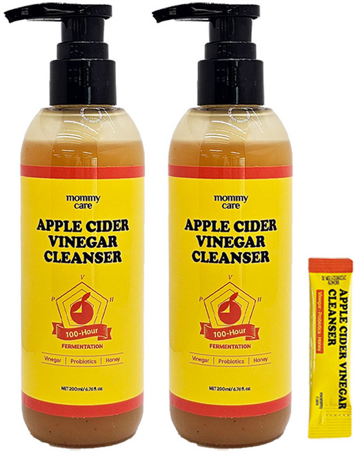 마미케어 애사비 클렌저 특대용량 200ml * 2개 + 체험분 1매 _사과 토닝 항산화 세안 _한고은 홈쇼핑