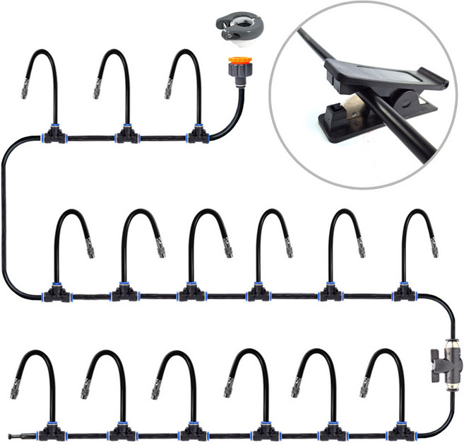 이지컷 원터치 스프링클러 화단 물 분사기, 17m세트, 1개