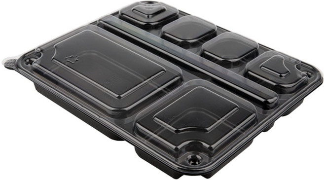 엠엔피 일회용 도시락통 1회용 도시락 고급 도시락용기 MP-L1 7칸, 1개, 50세트