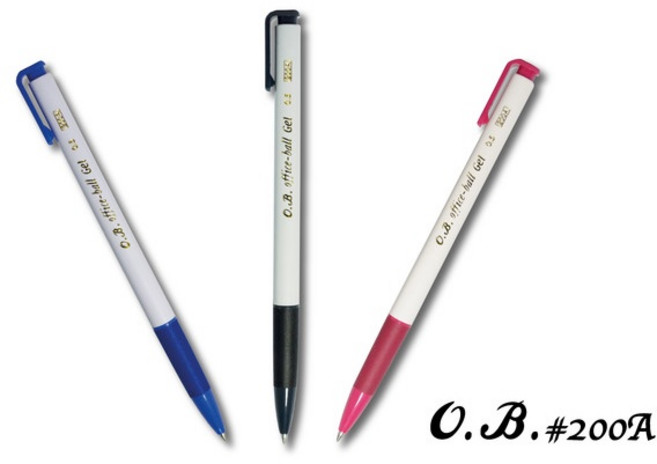 OB 王華 中性筆, 1個, O.B. #200A,紅色, 紅色, O.B. #200A
