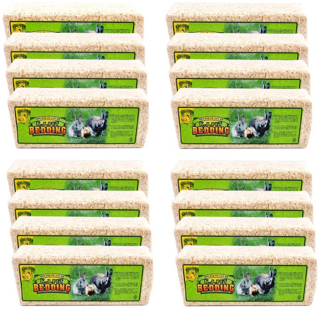 K.J.PET 소나무 베딩 햄스터 고슴도치 앵무새 톱밥 바닥제, 14L, 16개