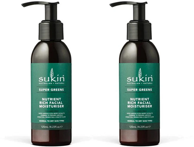 (호주직배) 수킨 페이셜 모이스처라이저 로션 125ml 2개 Sukin Super Greens Nutrient Rich Facial Moisturiser 125ml - 쿠팡