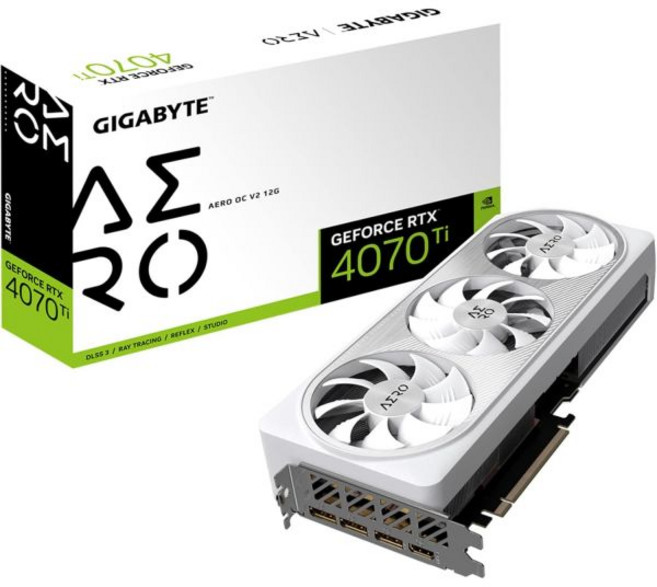 기가바이트 지포스 RTX 5070 Ti WINDFORCE SFF 16G 그래픽 카드 16GB 256비트 GDDR7 PCIe 5.0 냉각 시스템 GV-N507TWF3-16GD 비, AERO, RTX4070Ti|OC|WHITE|12GB