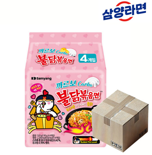 삼양라면 삼양 (까르보)불닭볶음140g 32개입, 1박스