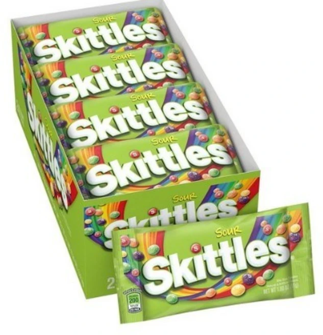 스키틀즈 바이트 사이즈 캔디 사우어, 51g, 24개 - 쿠팡