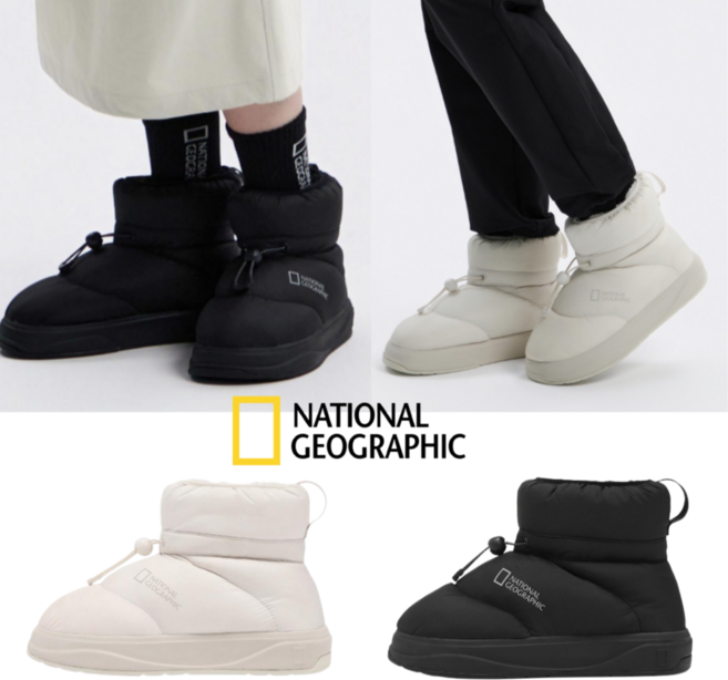 국내A/S가능 내셔널지오그래픽 숏 부츠 여성용 겨울 방한화 퀵레이스 따뜻한 겨울 일상 데일리 신발