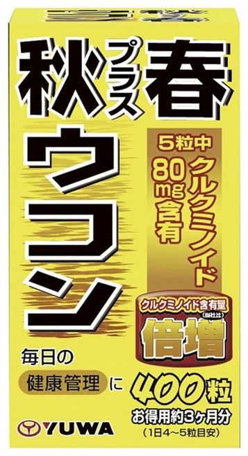 YUWA 가을 플러스 봄 강황 타블렛, 1개, 400정 - 쿠팡