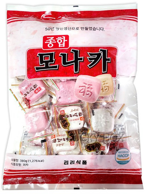 [리리식품] 모나카 종합, 380g, 1개