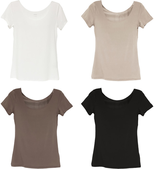 유니클로 여성 에어리즘 U넥 티셔츠(반팔)