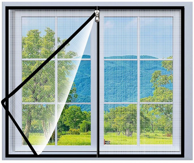 창문 지퍼방충망 120x150cm, 1개