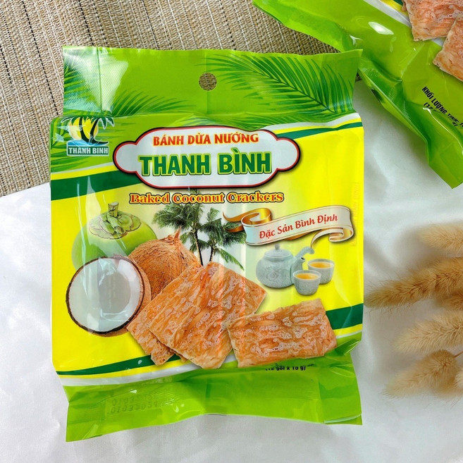 THANH BINH 烤椰子脆餅 越南特產 180克, 1個, 180g