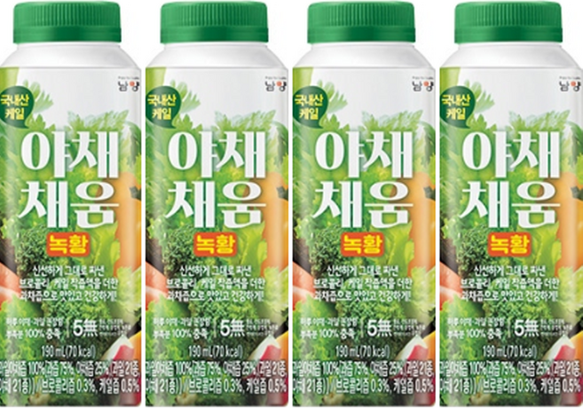 남양 야채채움 녹황주스 190ml 8개