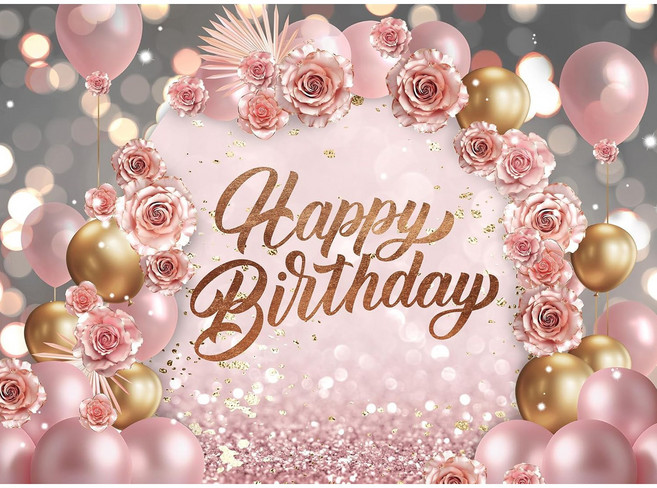 태쓰 생일 파티 현수막 배너, 핑크판타지