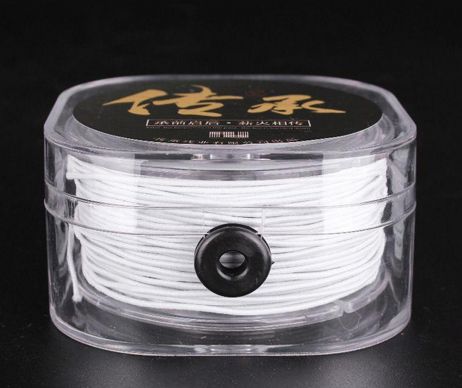 傳承 包芯彈力線 串珠繩 佛珠線 手鍊繩 20米/卷, 白色,線徑1.0毫米 35米/卷 三根芯, 1個
