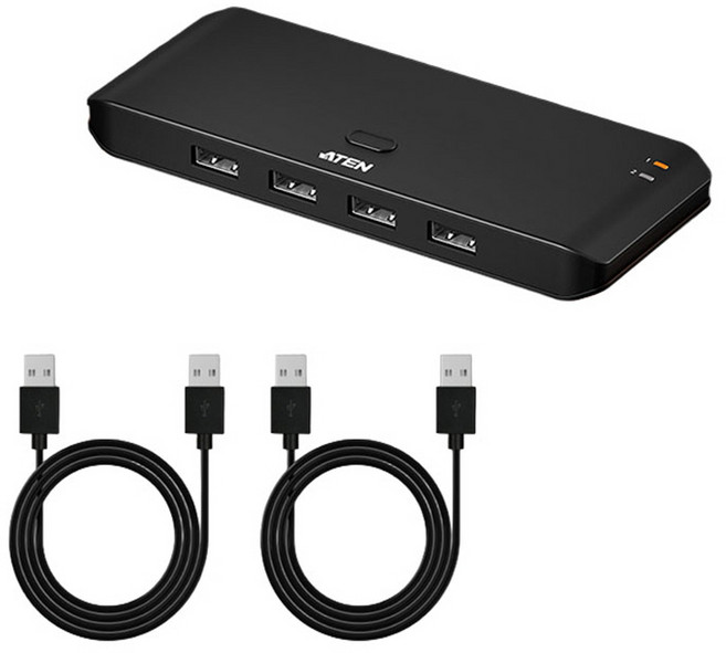 USB선택기 2대4 데스크탑 노트북 공유기 쉐어링 셀렉터 KM스위치 프린터 마우스 키보드 전환 제어기