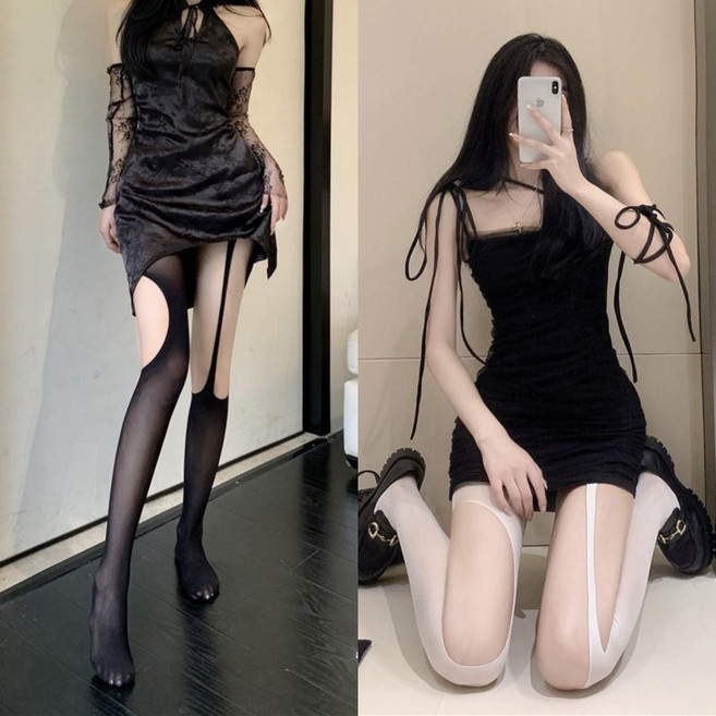 KKDS 여성 섹시 가터벨트 밴드 스타킹 2종 세트 NY262