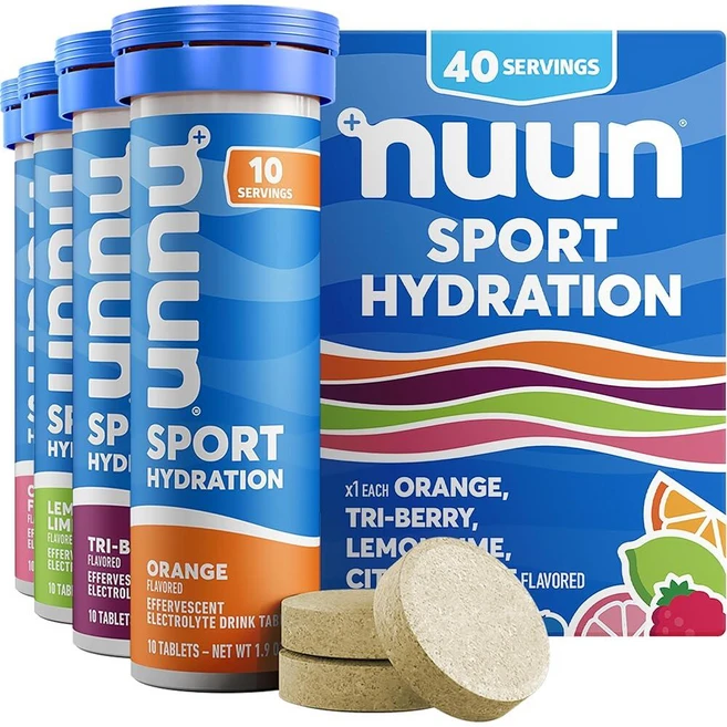 Nuun 스포츠 전해질 음료 알약 버라이어티팩 10개입 4개 세트, Citrus Berry Mix, 10 Count (Pack of 4), 1개, 10정 - 쿠팡