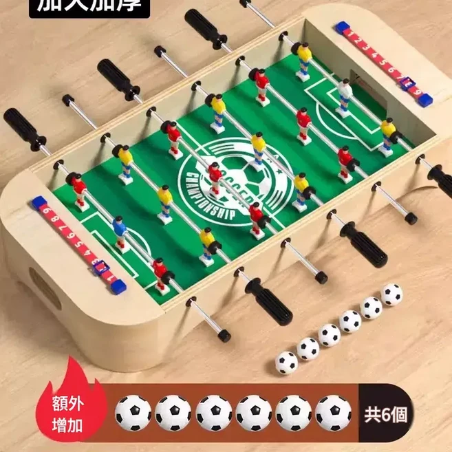 MUWANZI 桌面撞球桌遊戲組 五合一標準款A, 六杆桌上足球 52*25cm, 1個