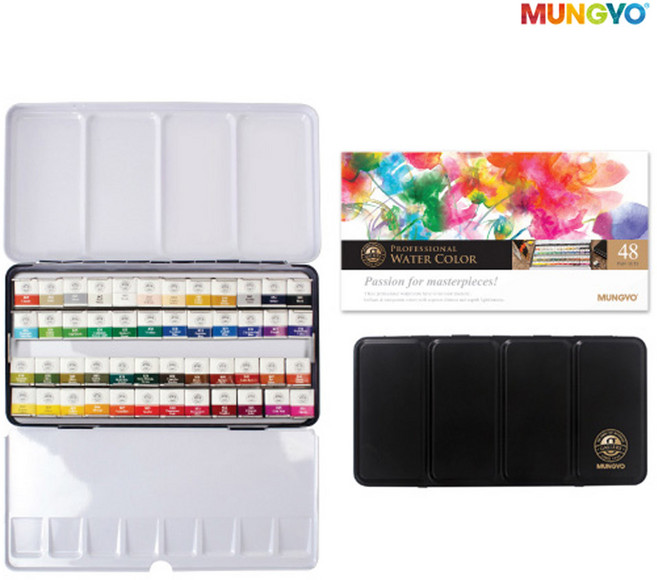 문교 갤러리 고체형 수채물감 MWPH-48, 48색