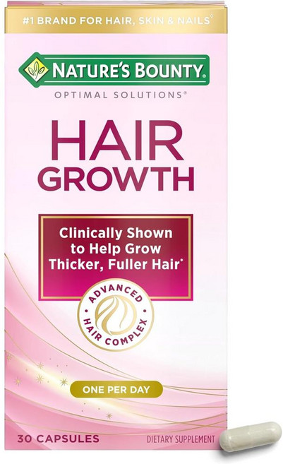 네이처스 바운티 헤어 그로스 비오틴 10000mcg 아르기닌 마그네슘 캡슐 Nature's Bounty Hair Growth Biotin Silicon Arginine, 1개, 30정